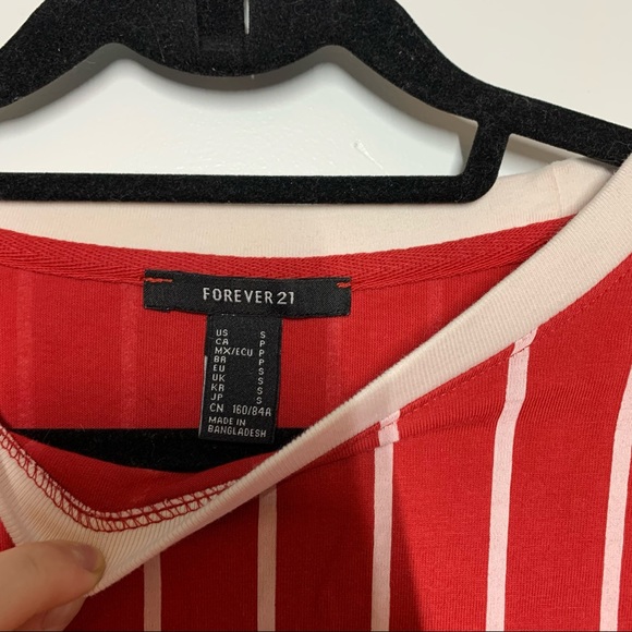 Striped Forever21 Oversized Tee - Picture 3 of 4